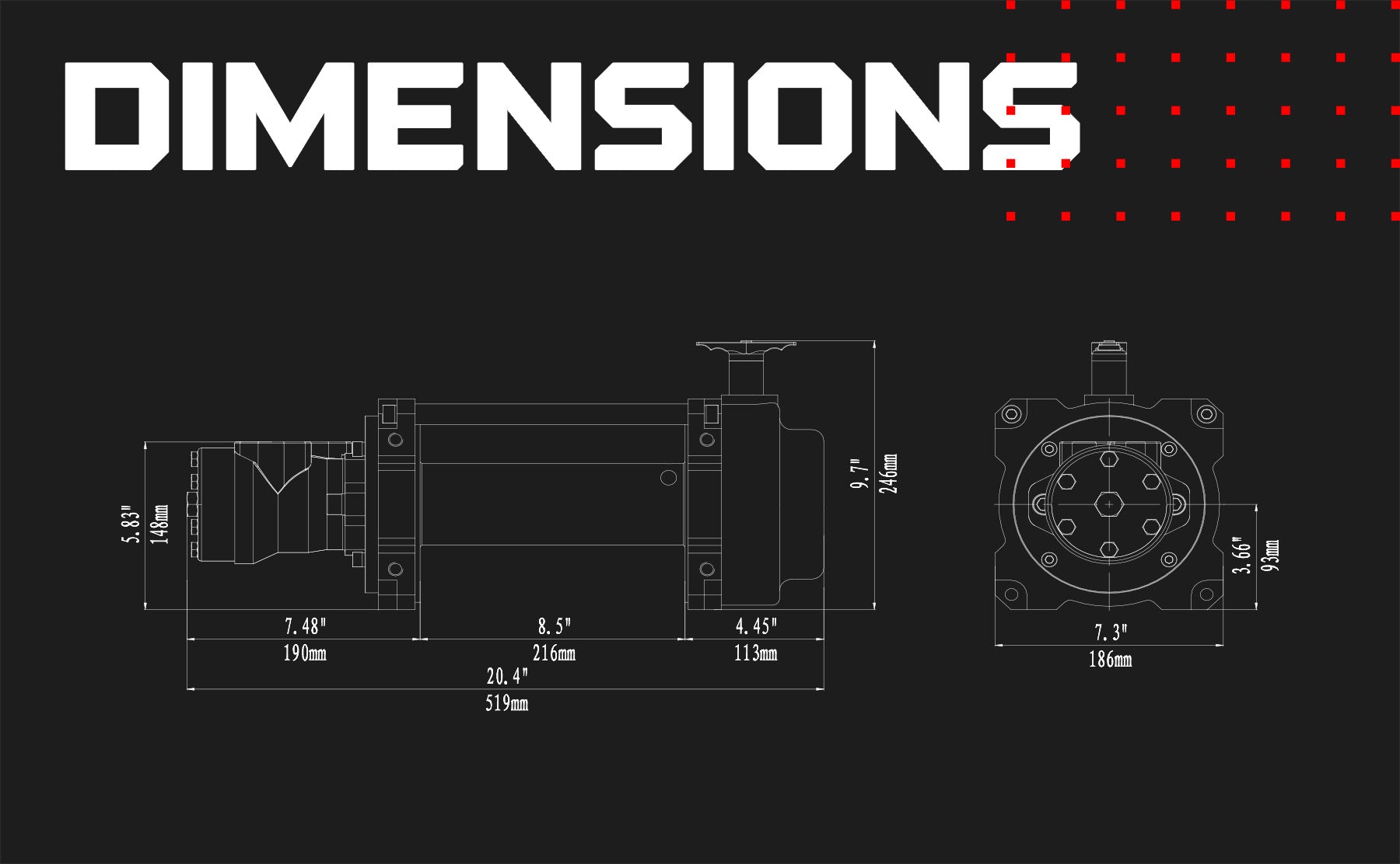 Wyciągarka hydrauliczna Warrior 10000NH