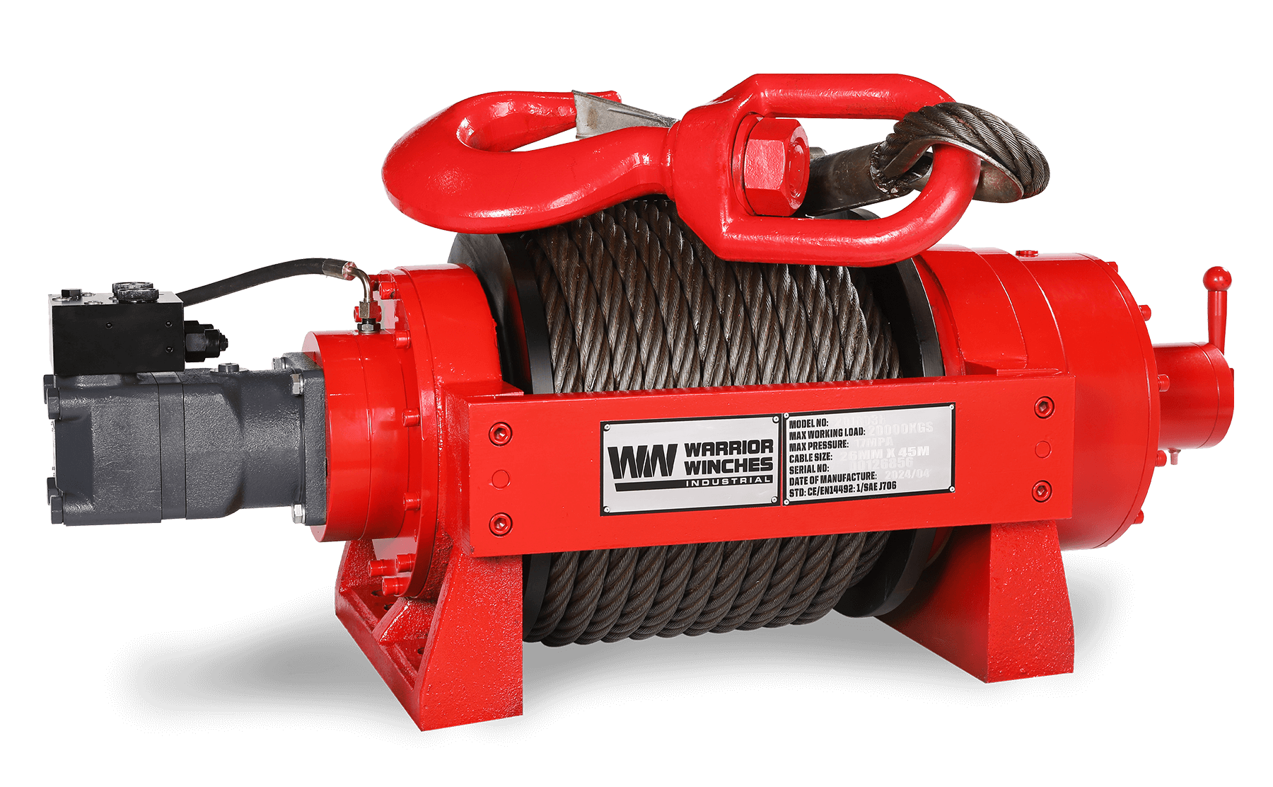 JR 20 Tonne Industrial Hydraulic Winch