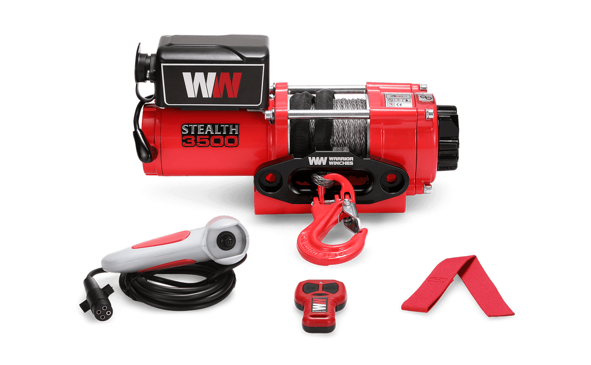 Stealth 3500lb Winch - 12v Synthetic Rope
