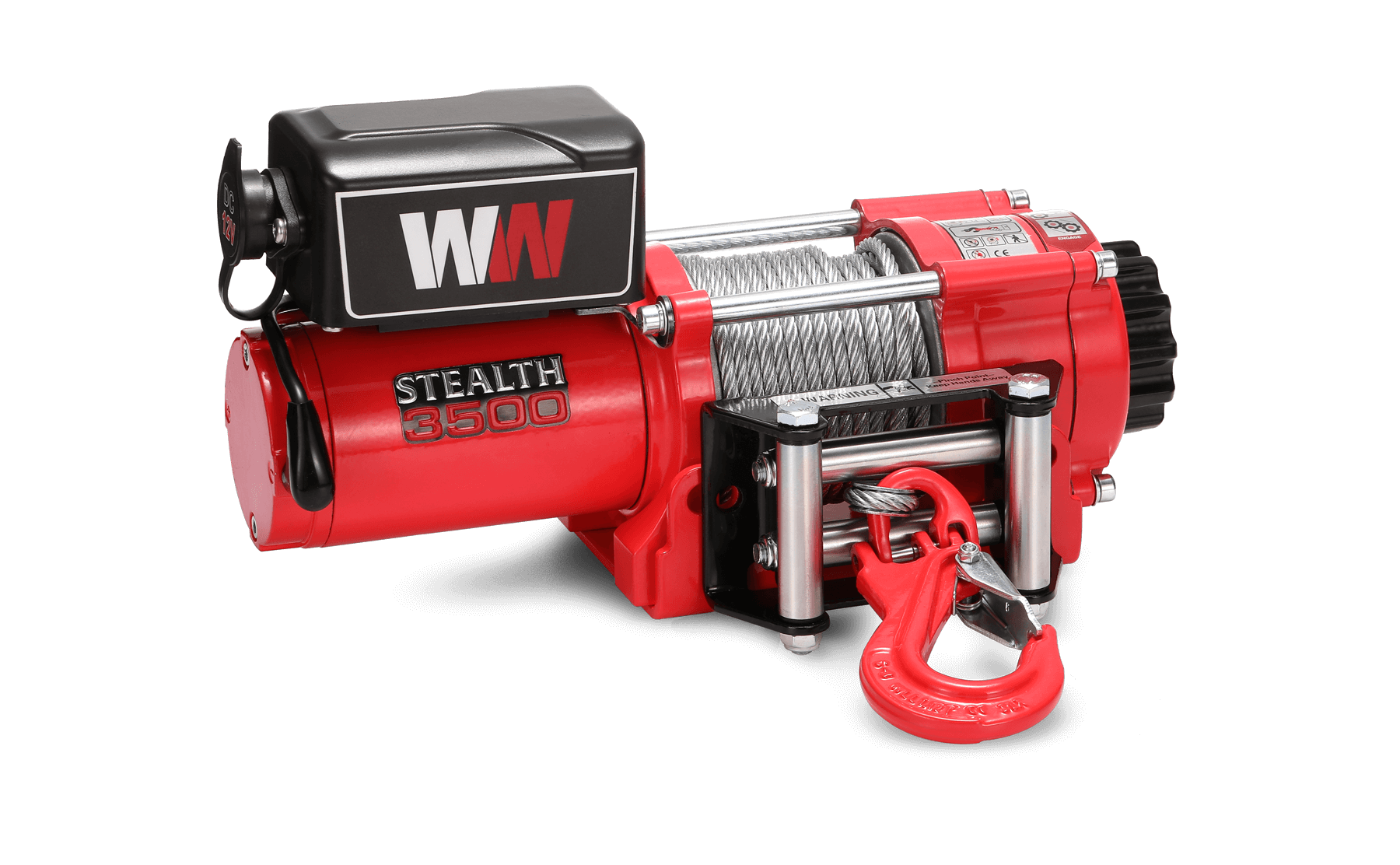 Stealth 3500lb Winch - 12v Steel Rope