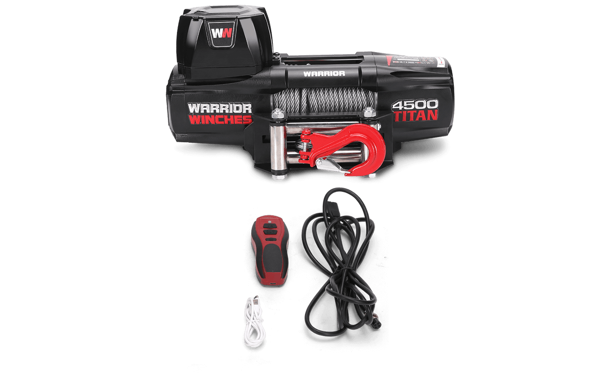 Titan 4500 Electric Winch - 12v Steel Rope
