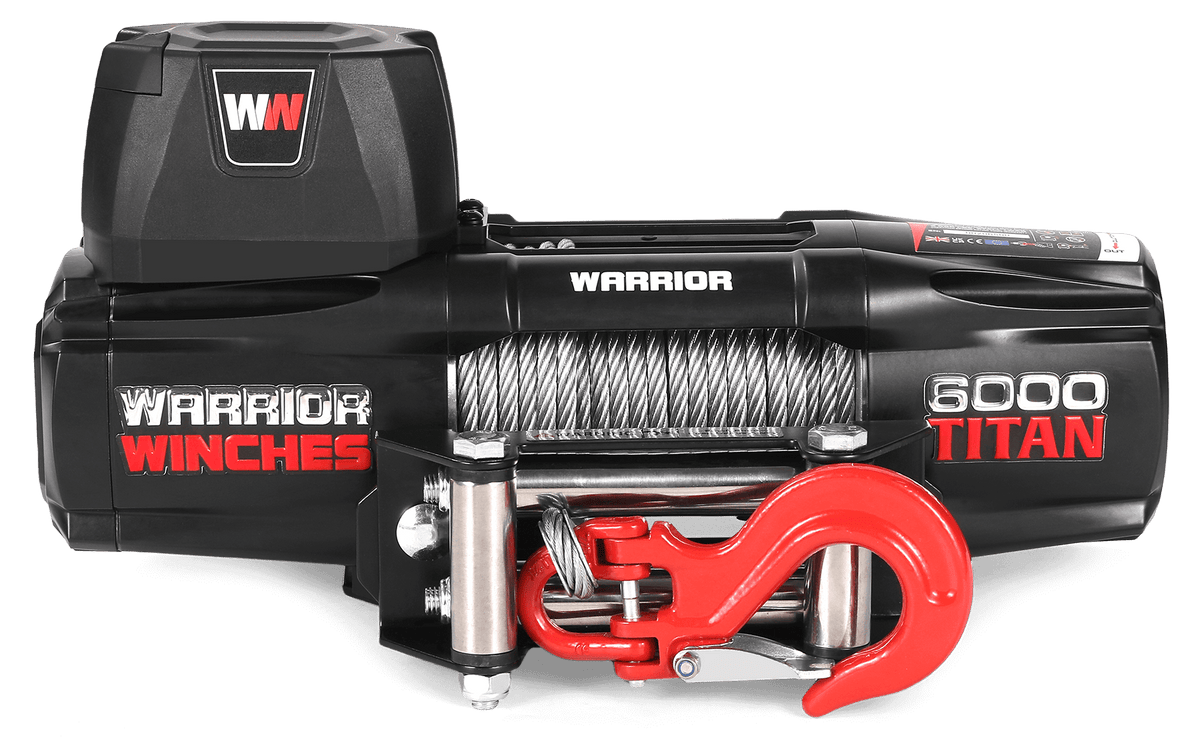 Titan 6000lb Electric Winch - 24v Steel Rope