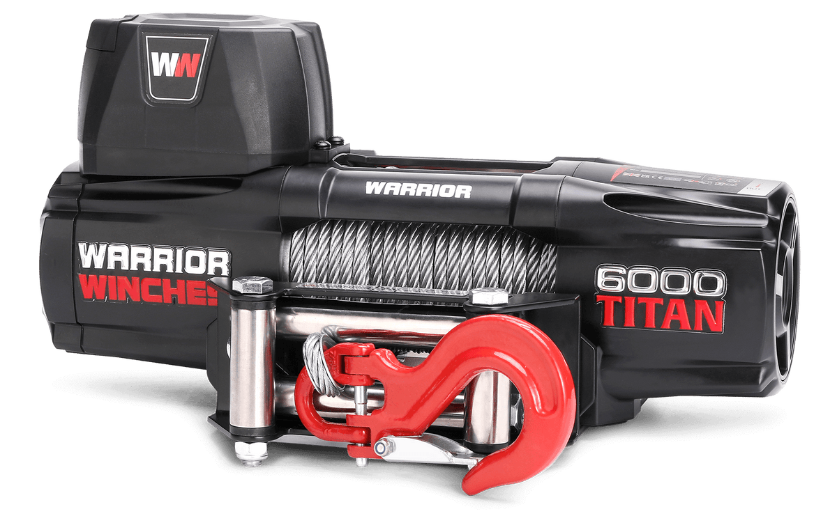 Titan 6000lb Electric Winch - 24v Steel Rope