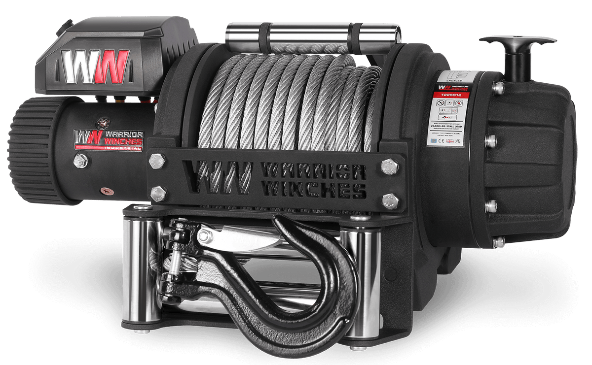 T1000 25000lb Electric Winch - 12v Steel Rope