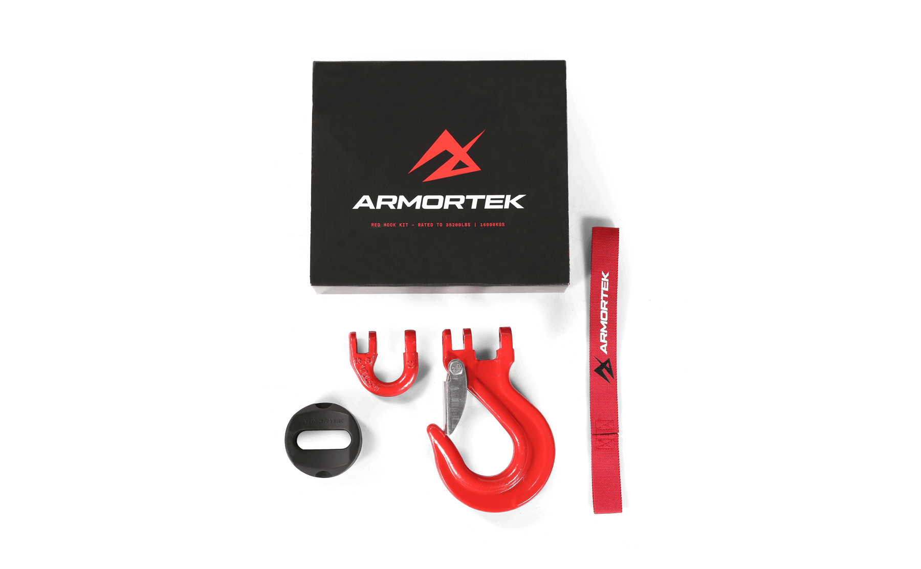 Armortek Red Hook Kit for 14mm Rope - MBL 16000kg