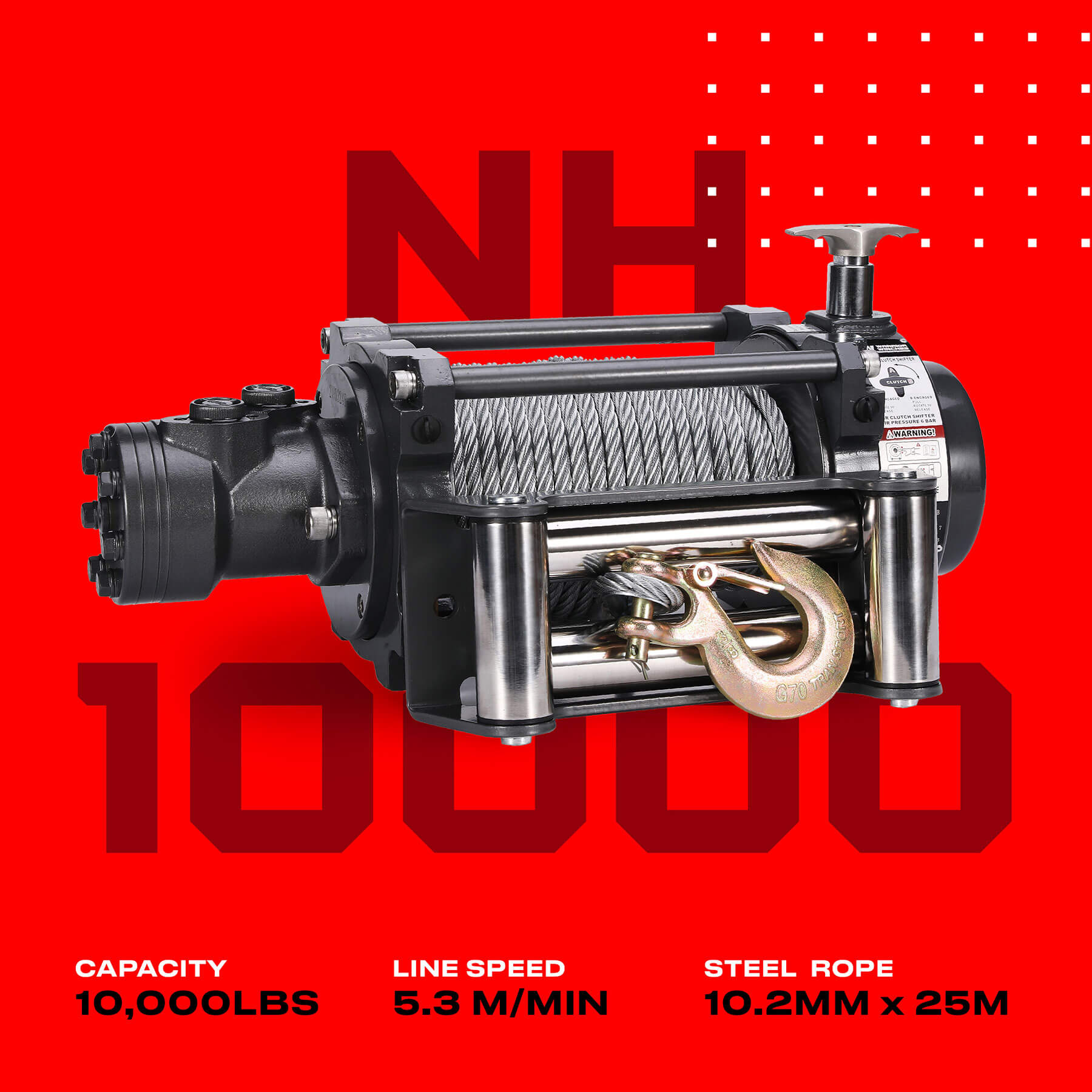 Wyciągarka hydrauliczna Warrior 10000NH