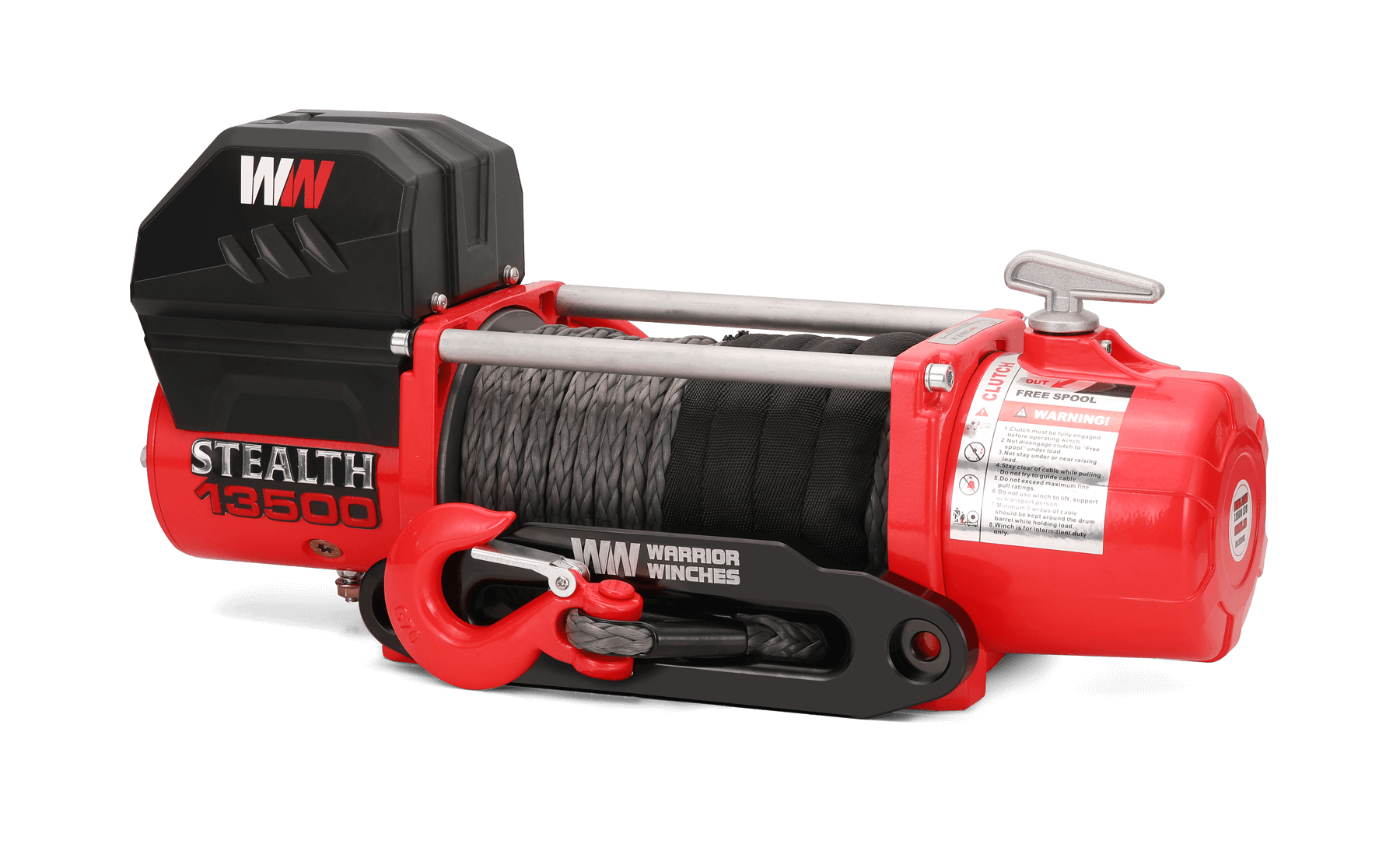 Stealth 13500lb Winch - 12v Synthetic Rope