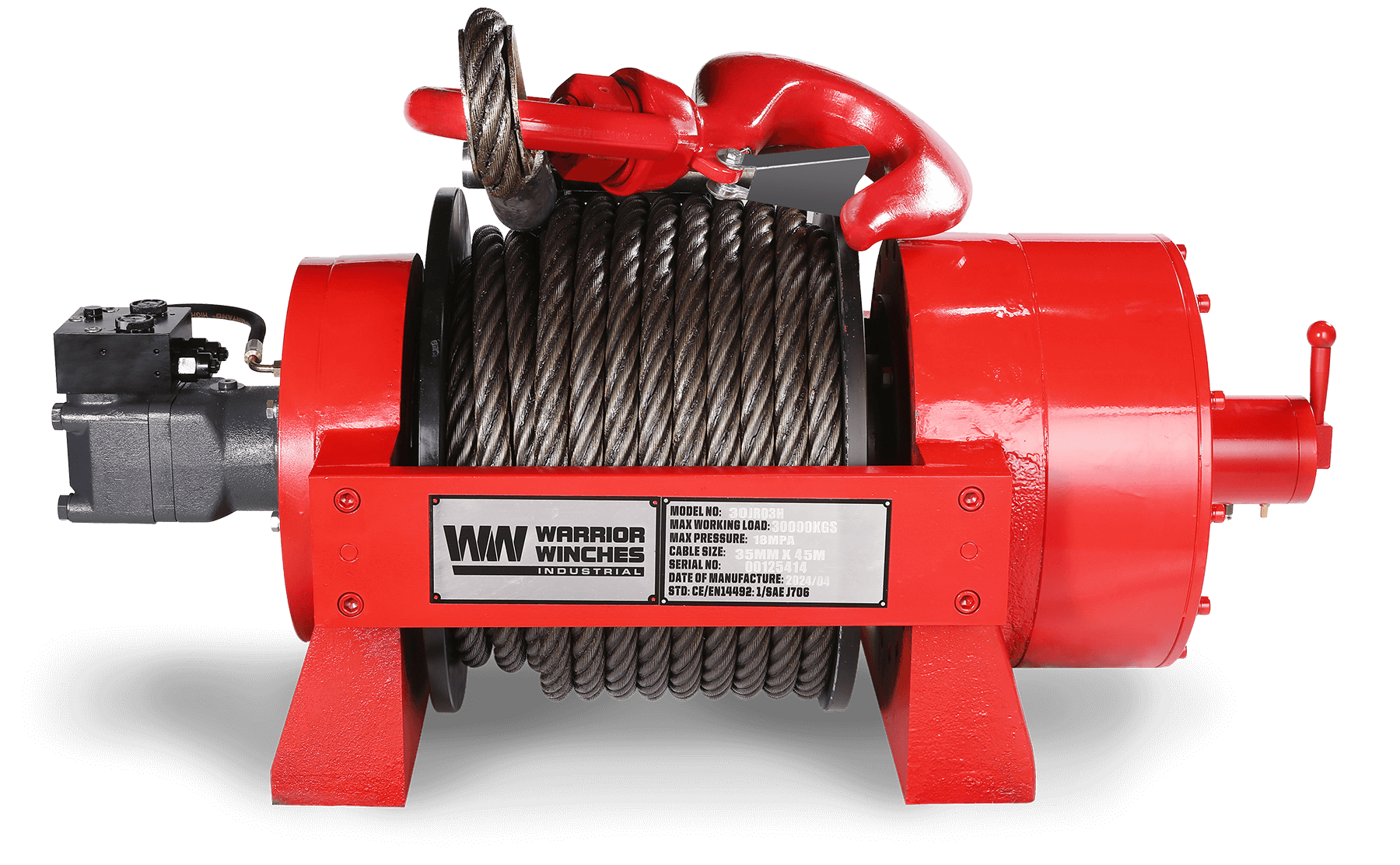 JR 30 Tonne Industrial Hydraulic Winch