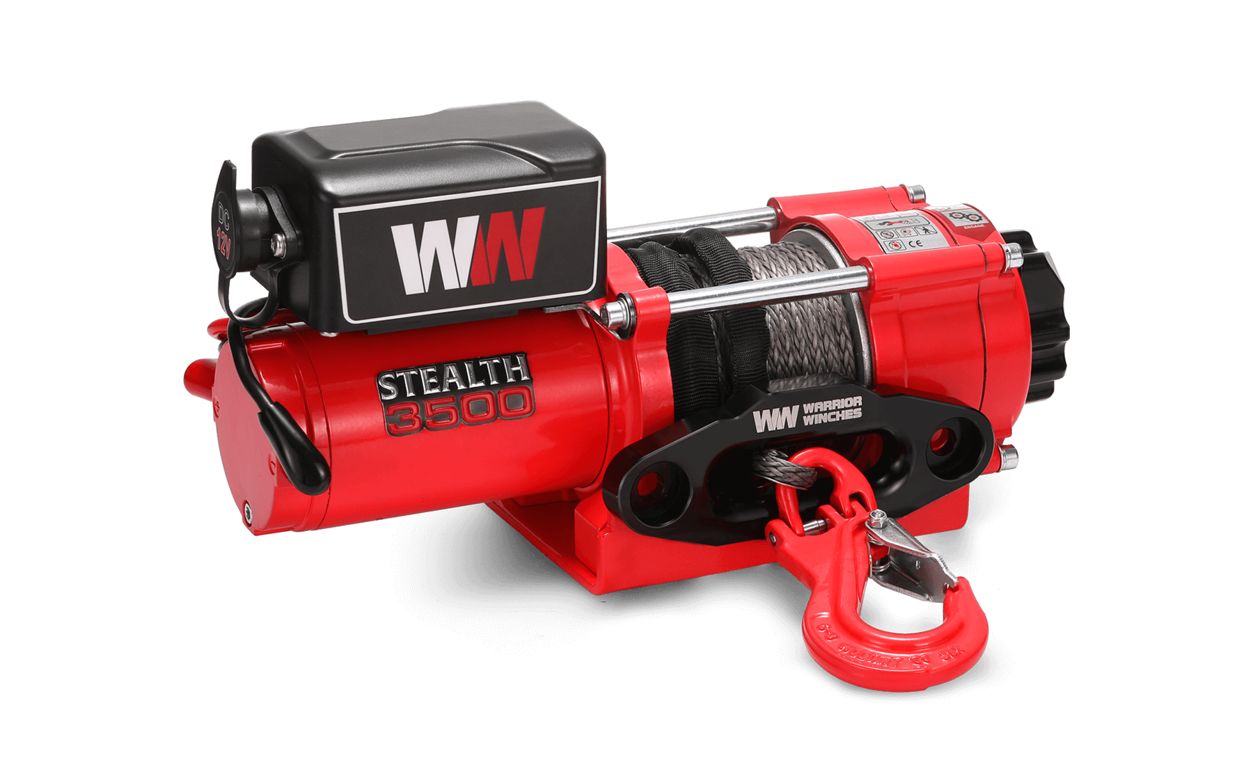 Stealth 3500lb Winch - 12v Synthetic Rope