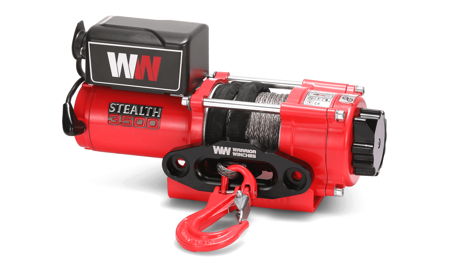 Stealth 3500lb Winch - 12v Synthetic Rope