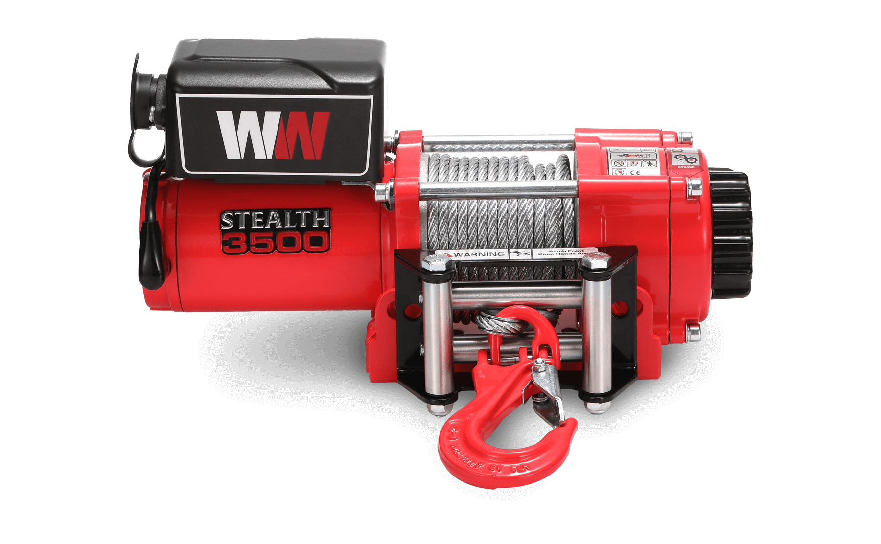 Stealth 3500lb Winch - 12v Steel Rope