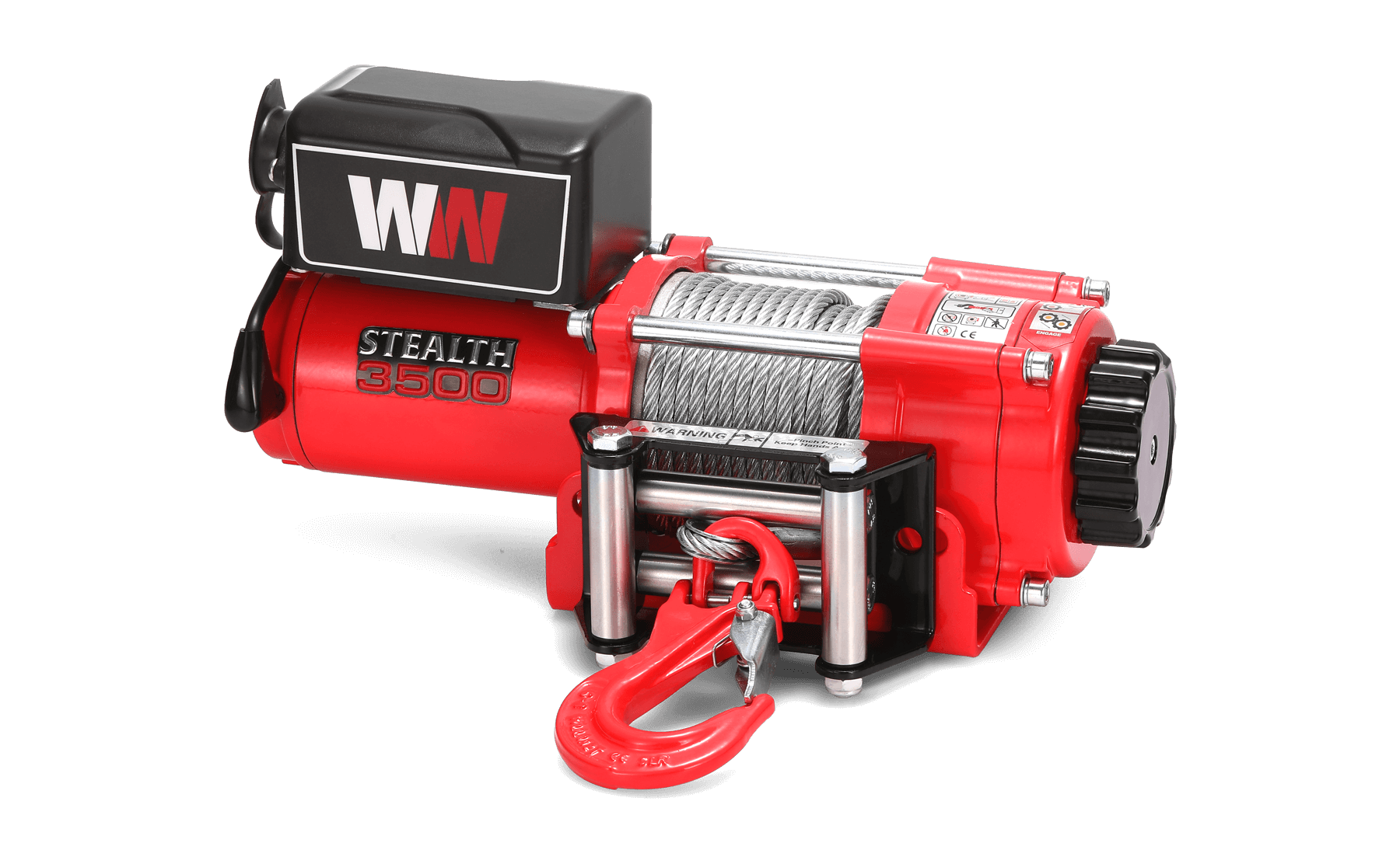 Stealth 3500lb Winch - 12v Steel Rope