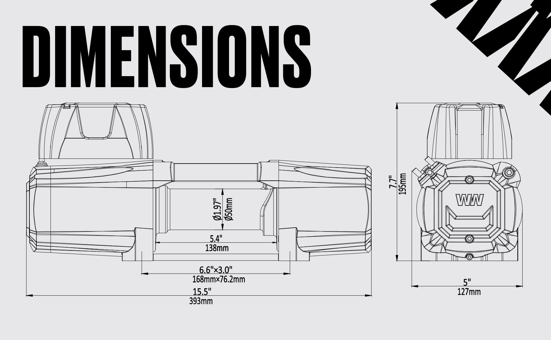 Titan 4500 Electric Winch - 12v Steel Rope