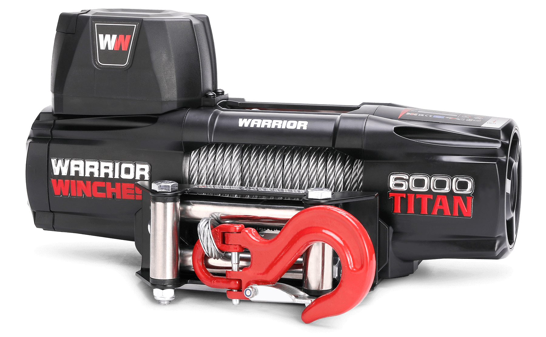 Titan 6000lb Electric Winch - 24v Steel Rope