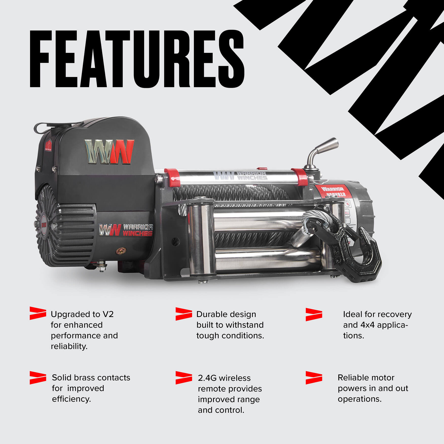 Samurai 9500 Electric Winch - 12v Steel Rope
