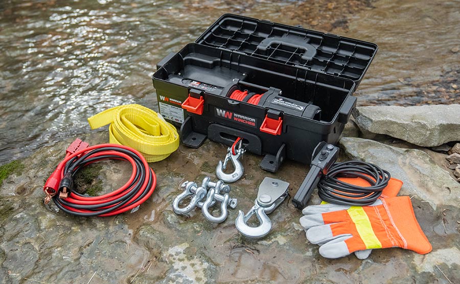 Trojan 4000 Portable Utility Winch - Steel Rope