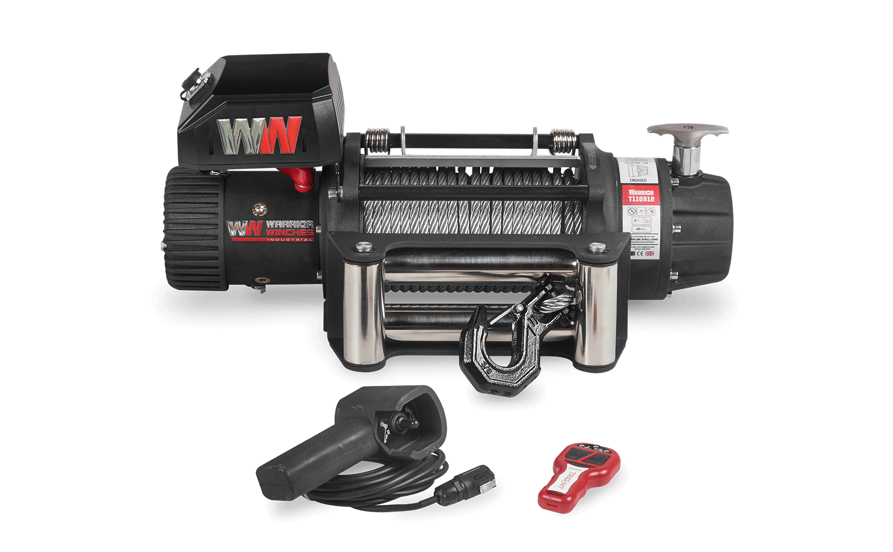T1000 10000lb Electric Winch - 12v Steel Rope