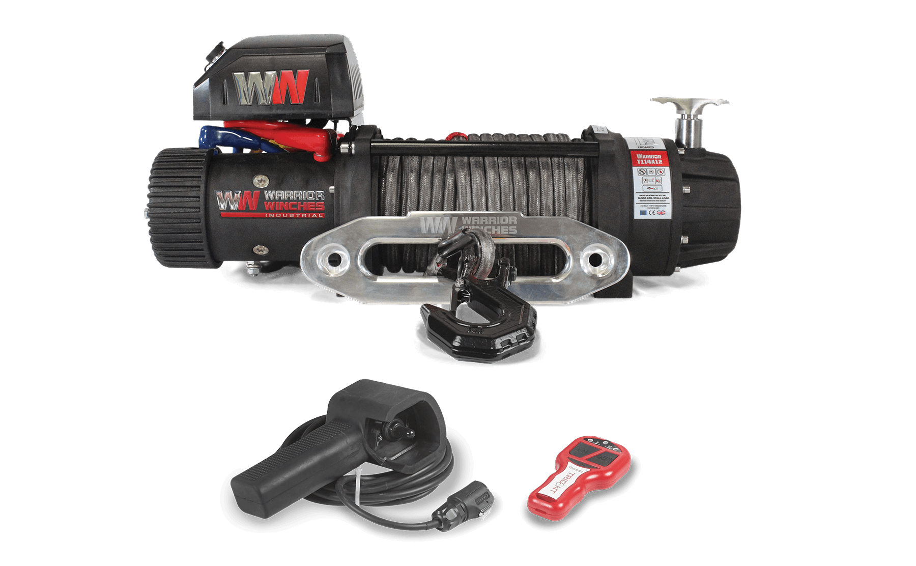 T1000 14500lb Electric Winch - 24v Synthetic Rope