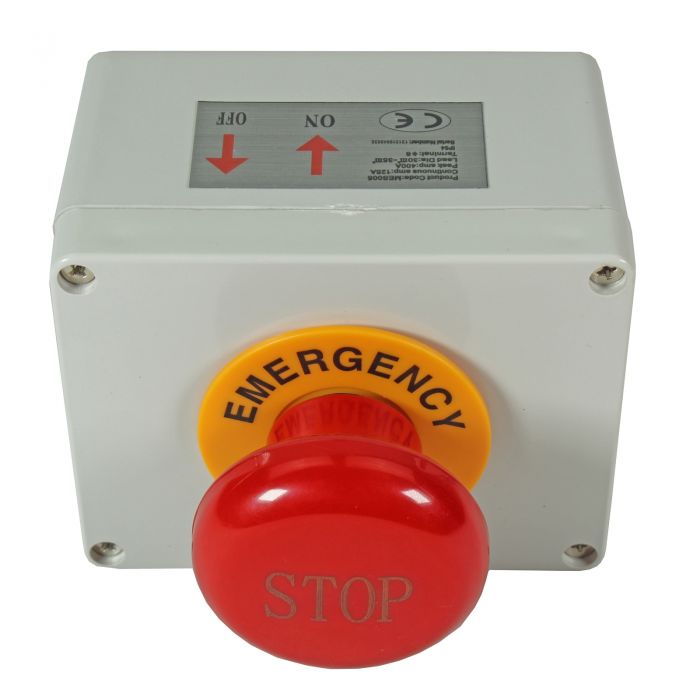 Warrior 400 amp Mushroom Emergency Stop in Casing